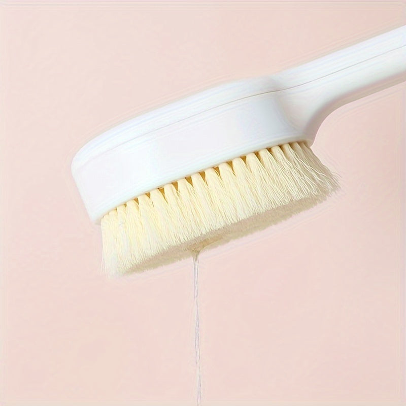 Long-Handled Shower Scrub Brush - Soft Bristle Body Exfoliator & Massage Tool for Bathing, Back Scrubbing, and Skin Care