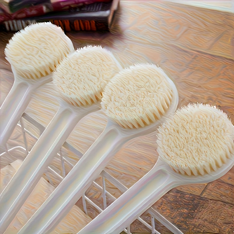 A Long-Handled Bath Brush for Scrubbing The Back, Designed for Women, Featuring Soft Bristles for a Comfortable Wash
