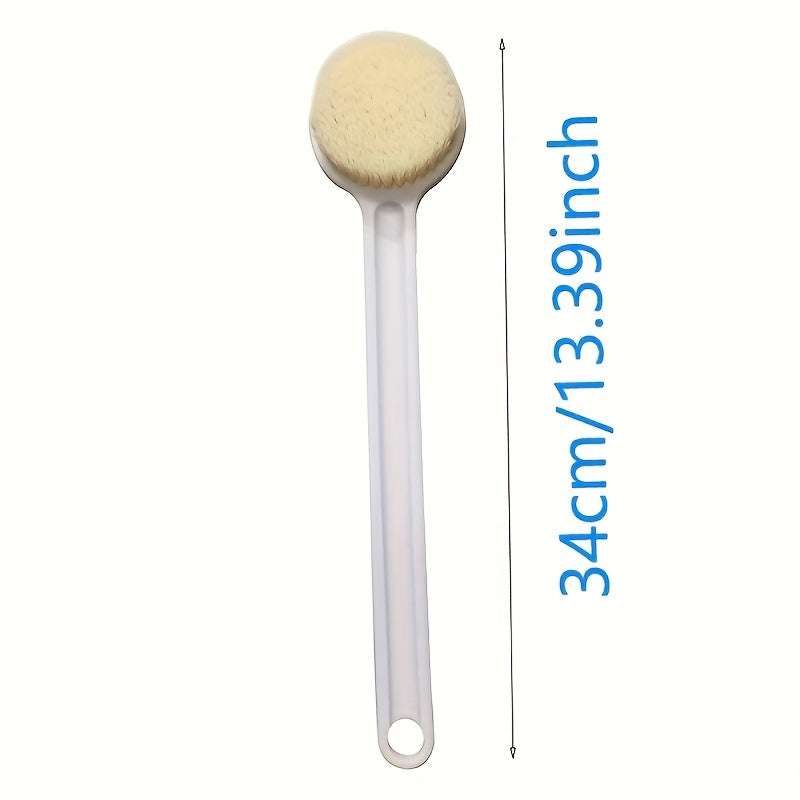 Long-Handle Bath Brush with Anti-Slip Grip, Ergonomic Back Scrubber for Adults & Seniors – Japanese Soft Bristle Shower Tool, Bath Brush with Long Handle, Ergonomic Back Scrubber for Shower Women, Shower Body Scrubber, Back Scrubbers for Use In Shower,