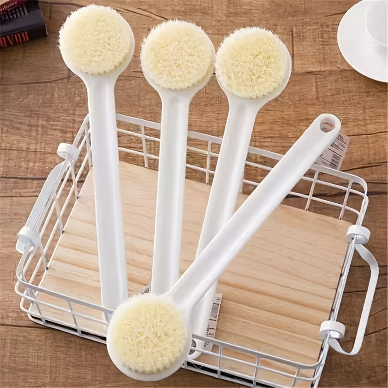 Long-Handle Bath Brush with Anti-Slip Grip, Ergonomic Back Scrubber for Adults & Seniors – Japanese Soft Bristle Shower Tool, Bath Brush with Long Handle, Ergonomic Back Scrubber for Shower Women, Shower Body Scrubber, Back Scrubbers for Use In Shower,
