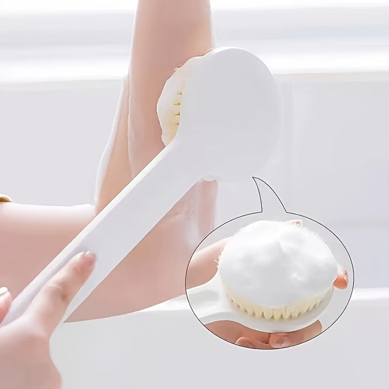 Long-Handle Bath Brush with Anti-Slip Grip, Ergonomic Back Scrubber for Adults & Seniors – Japanese Soft Bristle Shower Tool, Bath Brush with Long Handle, Ergonomic Back Scrubber for Shower Women, Shower Body Scrubber, Back Scrubbers for Use In Shower,