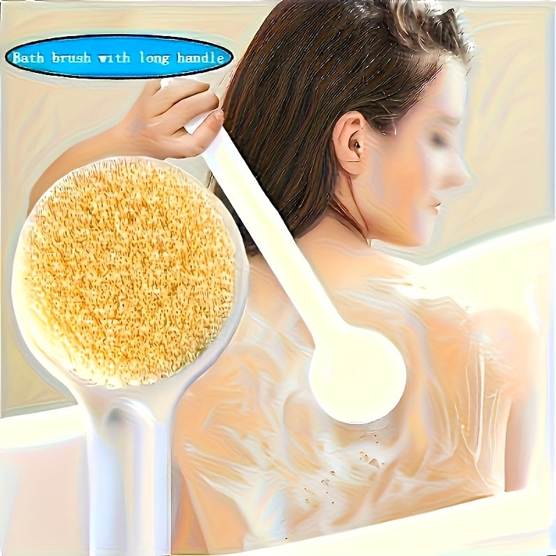 A Long-Handled Bath Brush for Scrubbing The Back, Designed for Women, Featuring Soft Bristles for a Comfortable Wash