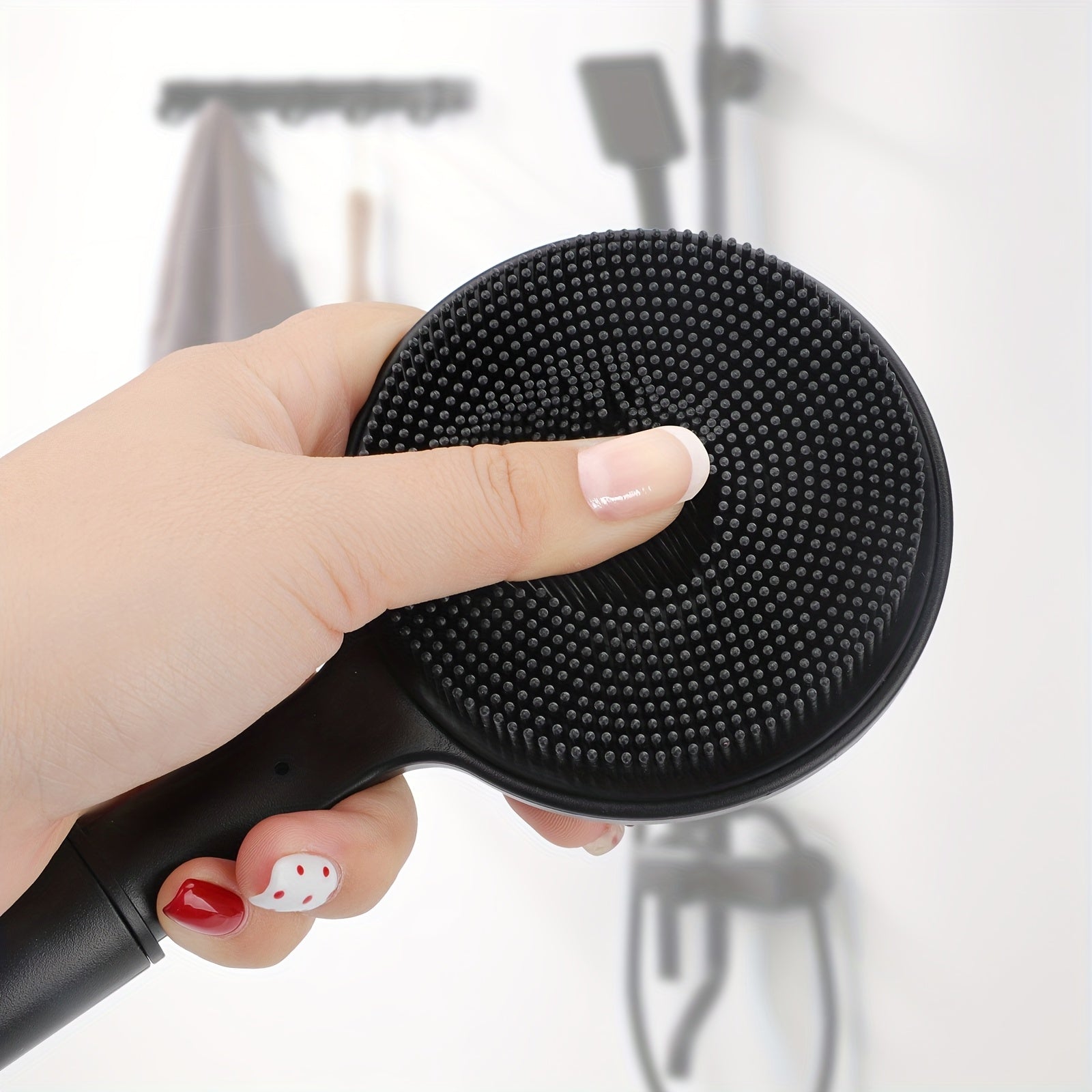 Back Scrubber for Shower, Extra Long Brush with Adjustable Handle, Non-Slip Double Side Design, Exfoliating Bath Brush