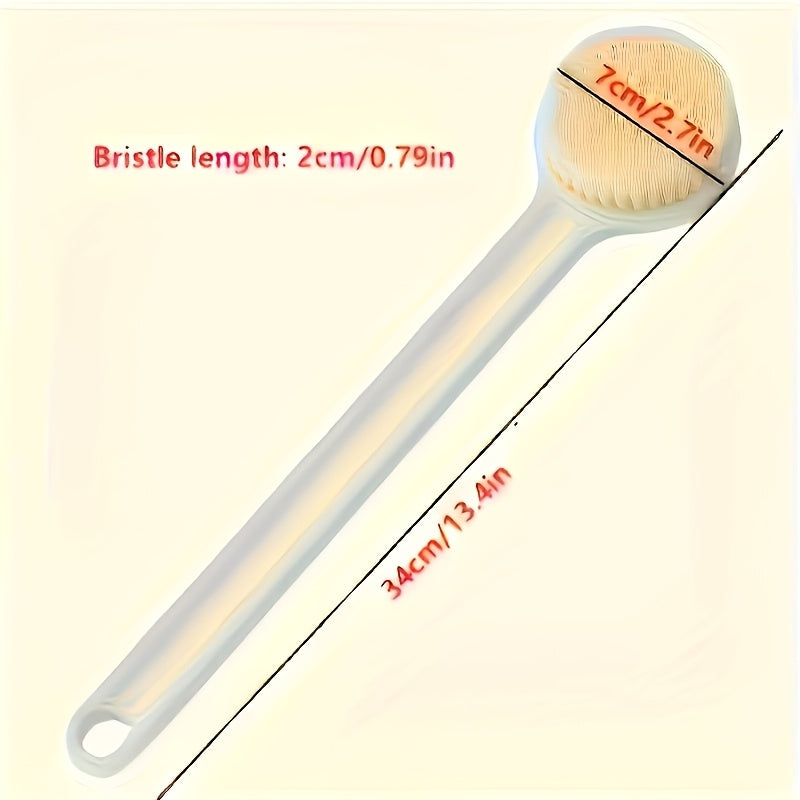 A Long-Handled Bath Brush for Scrubbing The Back, Designed for Women, Featuring Soft Bristles for a Comfortable Wash